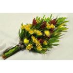 SHEAF BOUQUET ~ Designer : Jenelle Shearing, Wildflowers Australia competition ~ Flowers : leucadendron