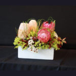 ARRANGEMENT ~ Designer : Heidi Bertram, Wildflowers Australia competition ~ Flowers & Foliage : protea, banksia, berzelia, Flexi Grass™