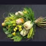 BOUQUET ~ Designer : Stella Magalhaes, Wildflowers Australia competition ~ Flowers & Foliage : Banksia, protea, yellow bells, Umbrella Fern™