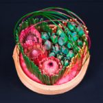 ARRANGEMENT ~ Designer : Mian Er Voon ~ Foliage & Flowers : Steel Grass, protea, leucadendron